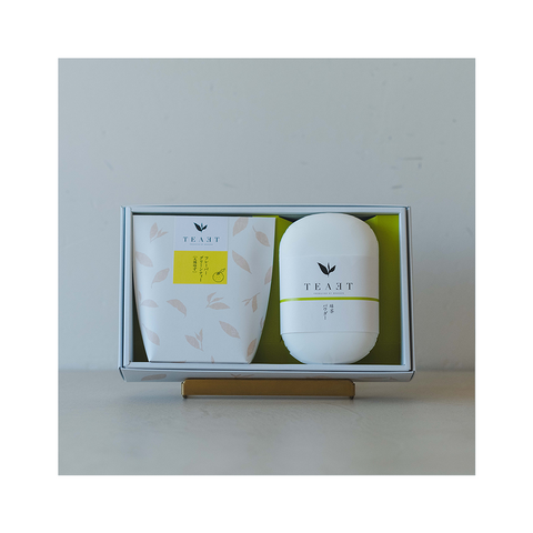 TEAET(ティーエット)|「フレーバーグリーンティー大隅ゆず」と「緑茶パウダー 」の2個セット|ギフト箱付き