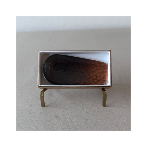 純銅黒銅/赤銅仕上げ鎚目茶箕|新光堂