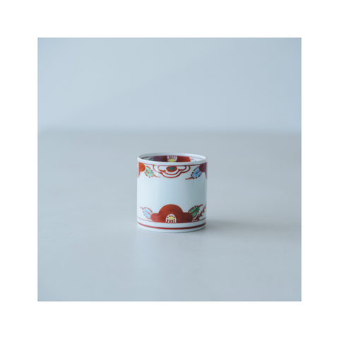 大隅茶全オリジナルの有田焼 冷茶茶器 ”椿”|大隅茶全 × 渓山窯