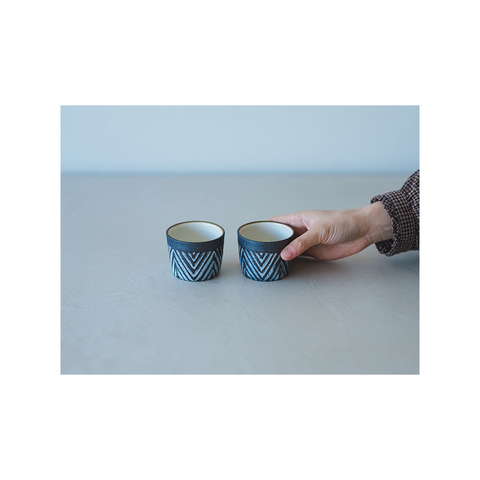 陶器|ヘリンボーンカップ / 池下直人【陶房風楽】