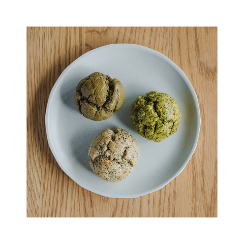 Tea Field Scones | Set of 3 scones: Black tea, deep steamed tea, and roasted green tea