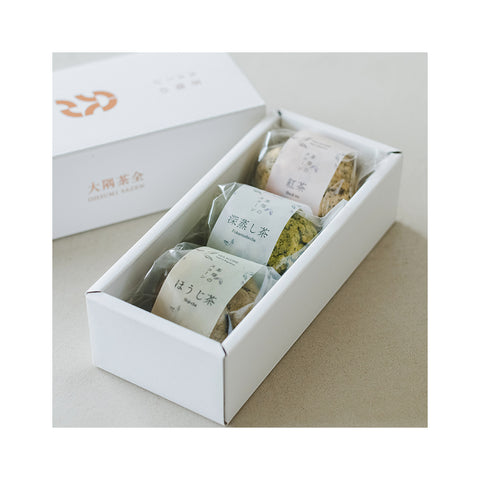 Tea Field Scones | Set of 3 scones: Black tea, deep steamed tea, and roasted green tea