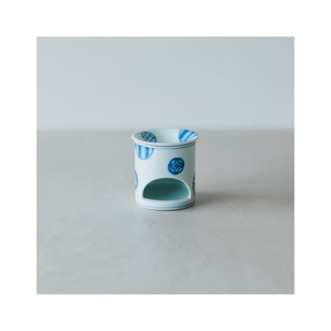 大隅茶全オリジナルの有田焼 茶香炉 ”丸紋”｜大隅茶全 × 渓山窯